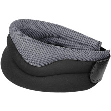 (Grey) Adjustable Soft Foam Neck Brace for Sleeping - Cervical Collar Support to Prevent Snoring, Comfortable Side & Back Sleepers, Breathable Anti-Snore