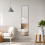 Living And Home Modern Slim Frame Full Length Wall Mirror,Black 3