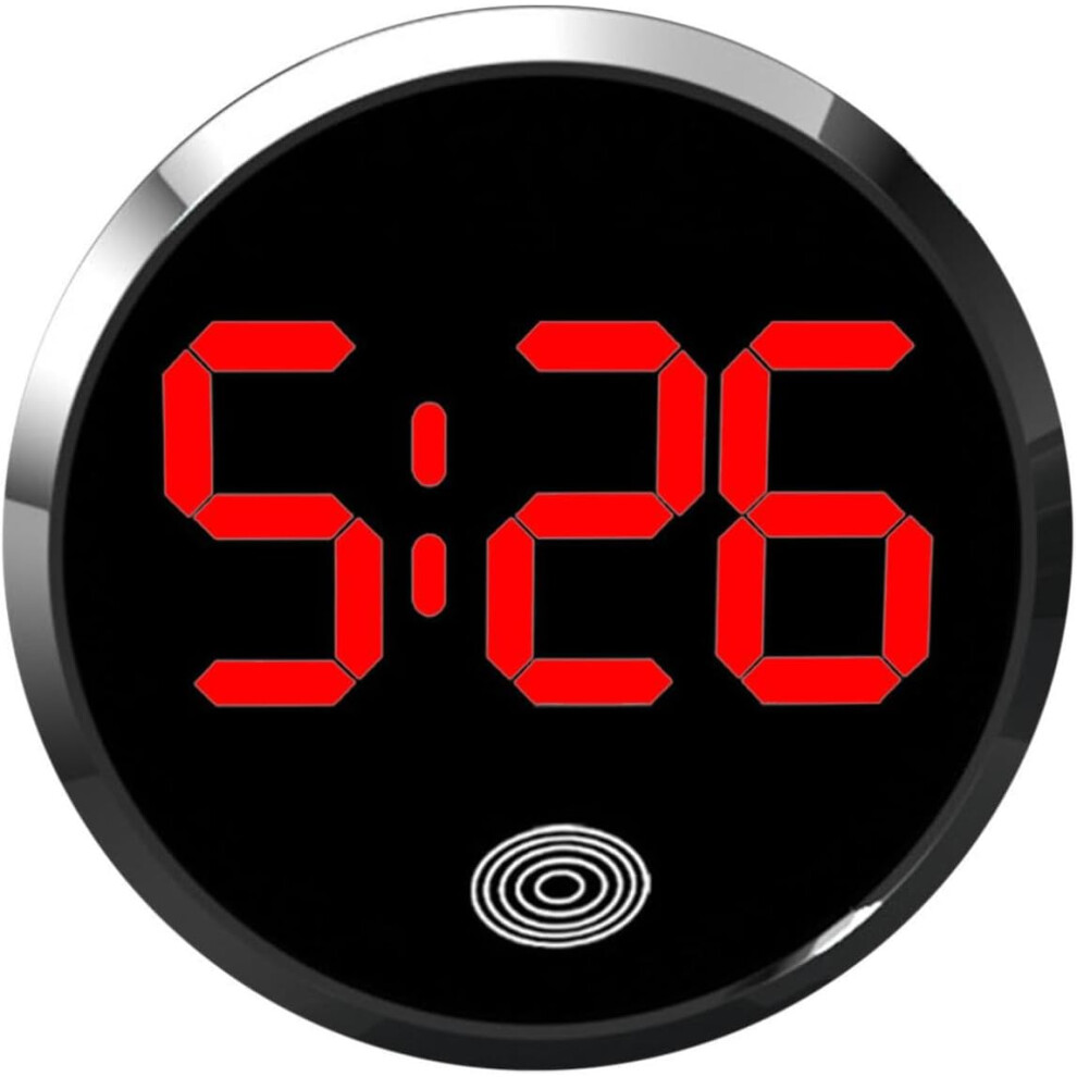 (Silvery) Digital Car Clock Stick On Clock for Car Automotive Digital Display Clear LCD Screen car Watch Ideal Interior Accessory (Silvery)-image-OPC-PH7J6TM-NEW