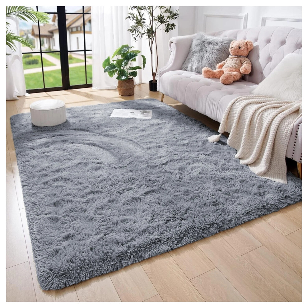 (Grey, 120 x 170) Shaggy Rugs Living Room Area Rug Carpet Mat-image-OPC-P8WS5N2-NEW