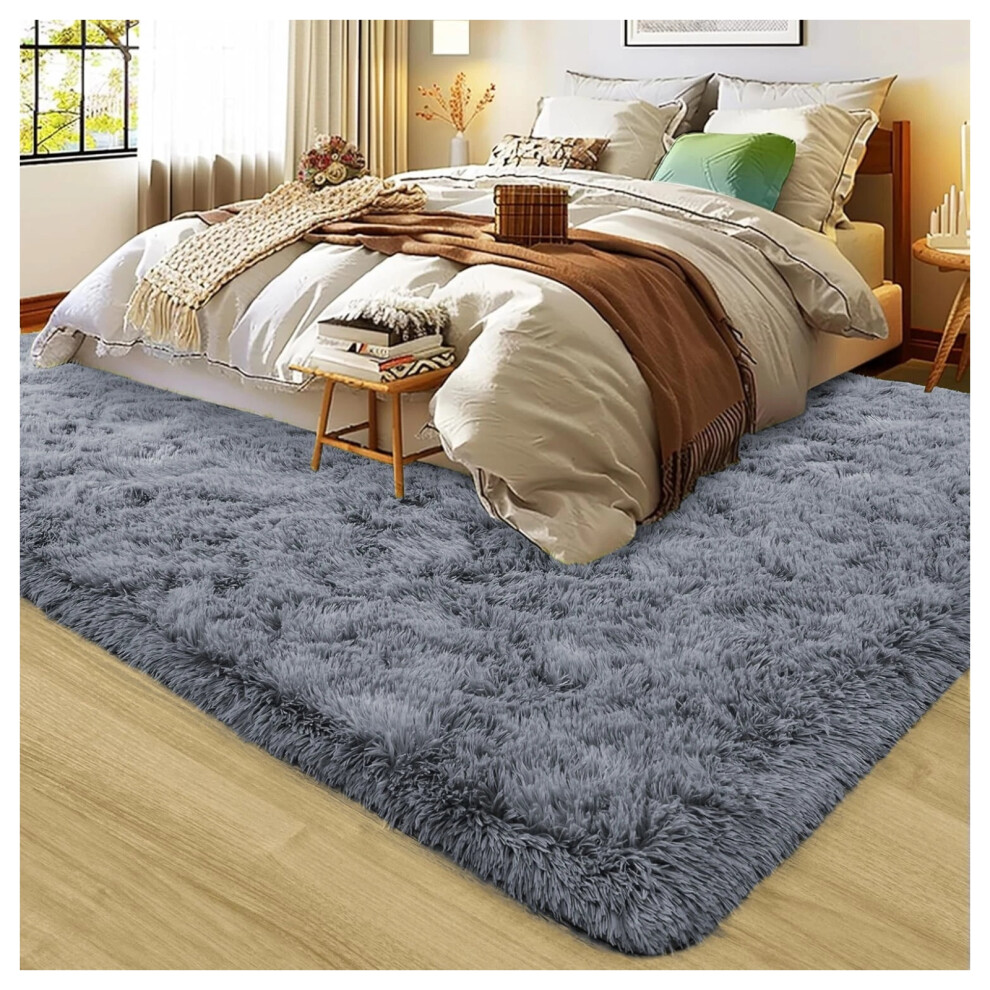 Supreme Bedding Ltd (, 200 X 290) Shaggy Rugs Living Room Area Rug Carpet Mat Grey
