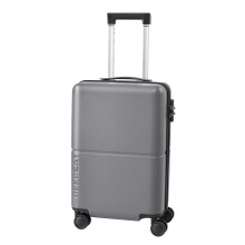 (Grey) Hardside Carry-on Suitcase with Spinner Wheels