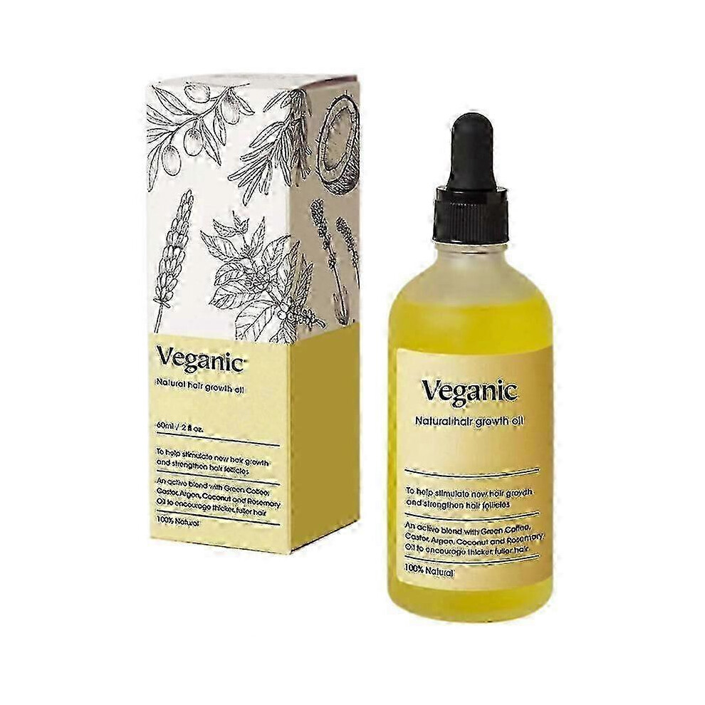 (3PCS) Veganic Natural Hair Growth Oil,Veganic Hair Growth Oil,Veganic Hair Oil for Dry Damaged Hair, Rosemary Oil For Thin Hair