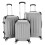 3Pcs Suitcase Hardshell Luggage Set w/4 Spinner Wheels 20+24+28in 1