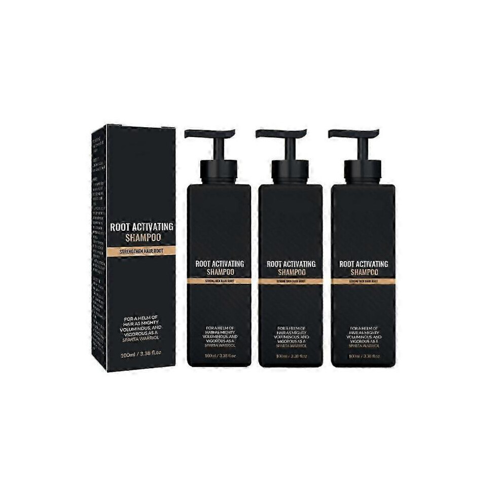 Black (3Pcs) 1/3/5X Spartan Shampoo, Spartan Root Activator Shampoo, Mane Root Activator Shampoo