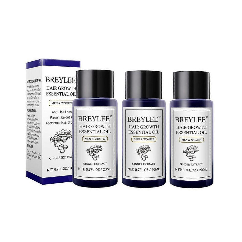 3X 20ML BREYLEE Hair Care Essential Oil Scalp Nourishing Hair Growth Treatment