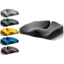 (Dark Grey) Nordic Comfort Seat Cushion,Ergonomic Memory Foam Seat Cushion for Office & Travel – Hip & Sciatic Pain Relief