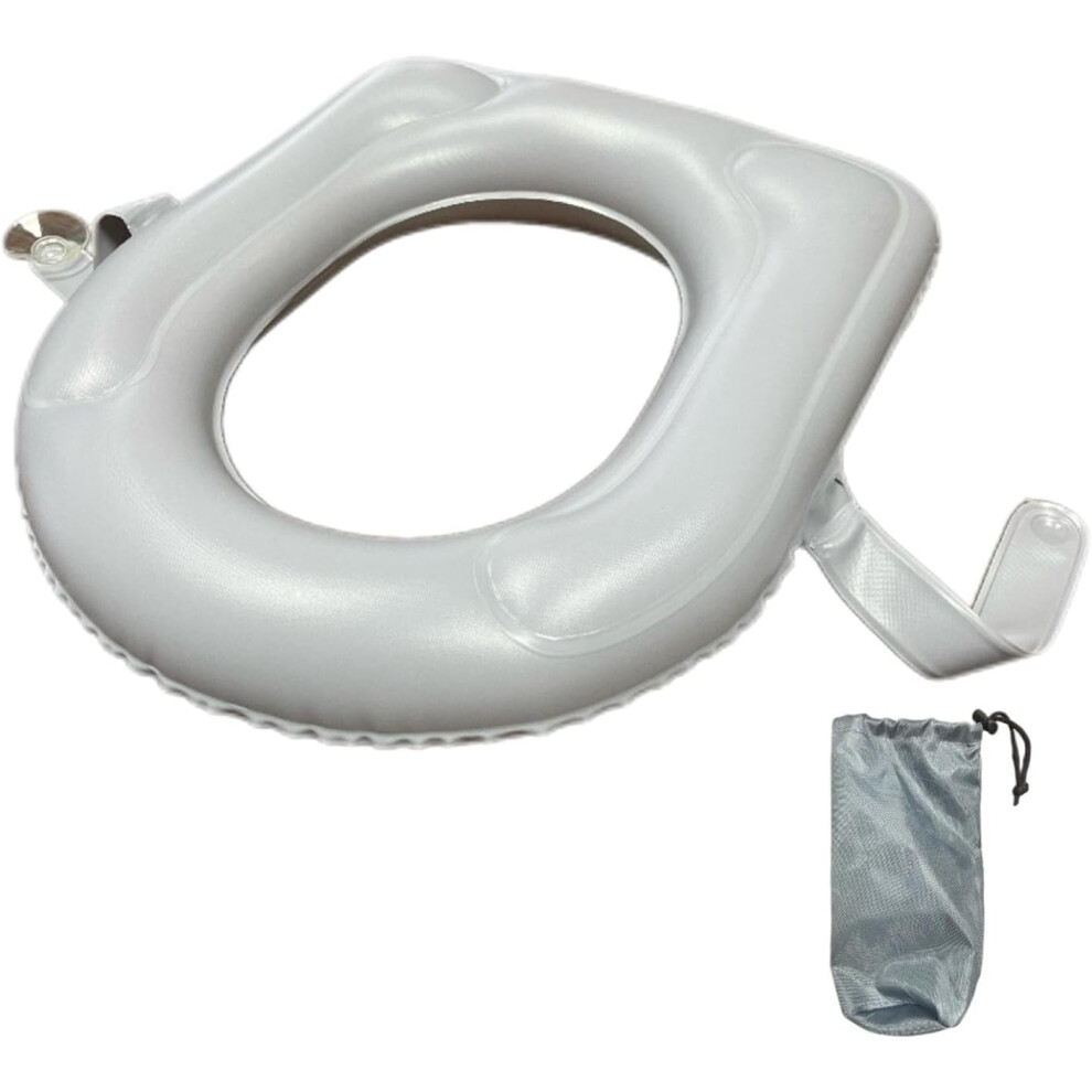 Raised Inflatable Toilet Seat Cushion with Suction Cups â Stable, Portable Comfort for Seniors & Disabled