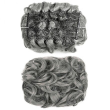 (16) Messy Rose Bun Hair Scrunchies Wig Easy To Wear Curly Hair Extension Bun