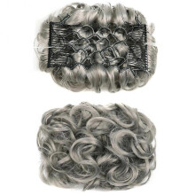 (19) Messy Rose Bun Hair Scrunchies Wig Easy To Wear Curly Hair Extension Bun