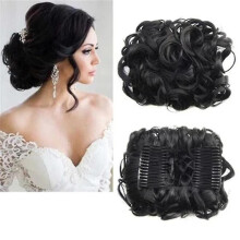 (21) Messy Rose Bun Hair Scrunchies Wig Easy To Wear Curly Hair Extension Bun