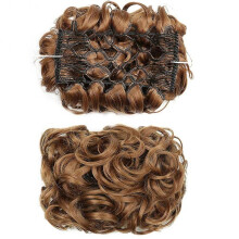(4) Messy Rose Bun Hair Scrunchies Wig Easy To Wear Curly Hair Extension Bun
