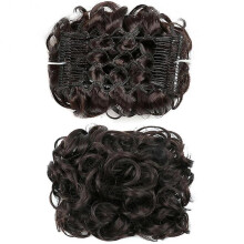 (2) Messy Rose Bun Hair Scrunchies Wig Easy To Wear Curly Hair Extension Bun