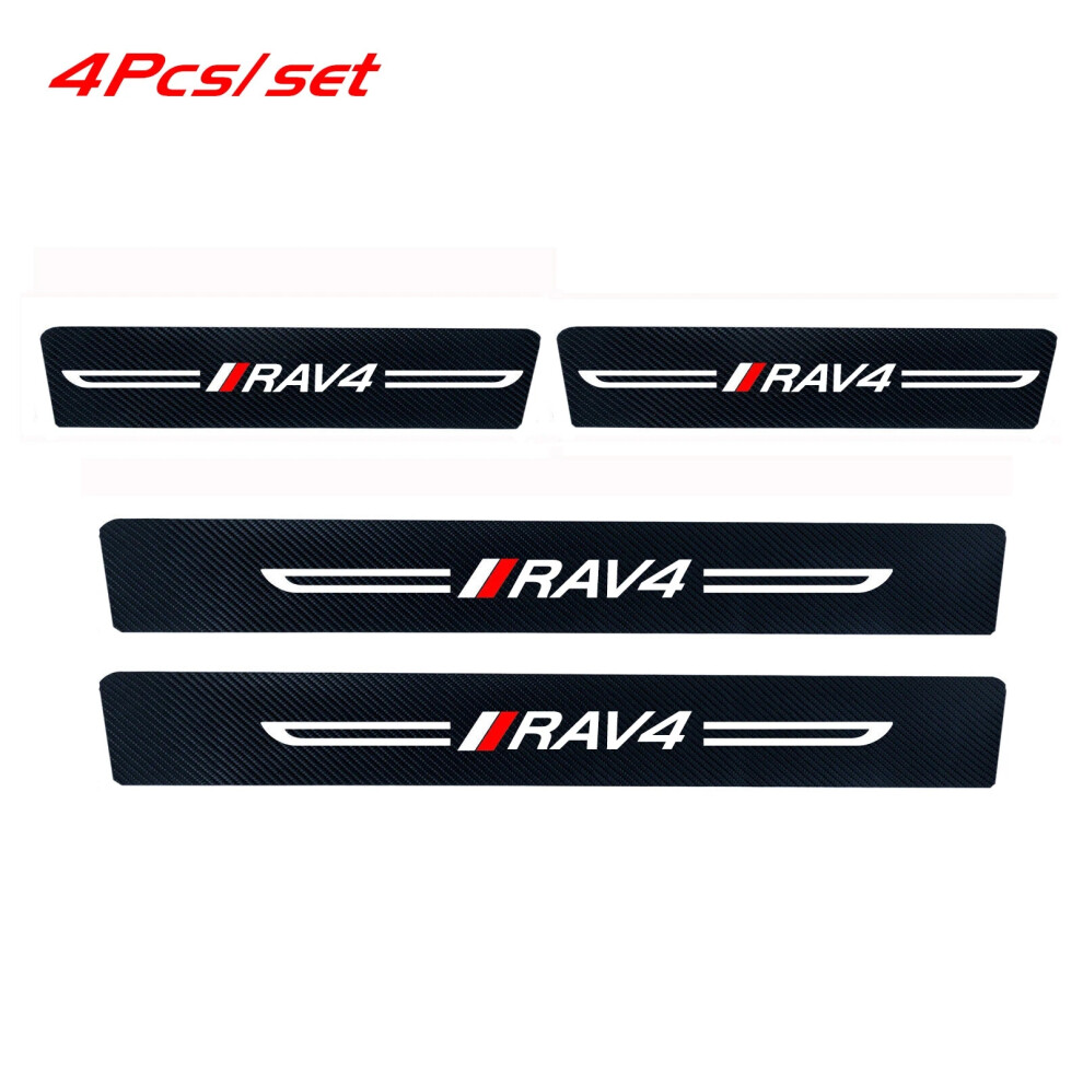 4Pcs For Toyota Rav4 Car Door Plate Sill Scuff Anti Scratch Sticker Protector 6963793343164