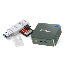 GMKtec G3 Mini PC Intel N100 Windows 11 Pro with USB 3.0 High Speed Micro SD TF Card Reader for Laptop Desktop PC Accessories