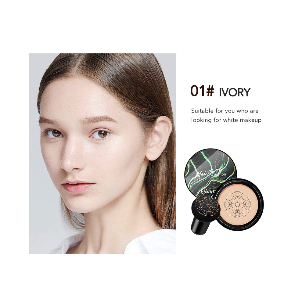 (01# IVORY) Mushroom Head Air Cushion CC Cream - Mushroom Head Foundation/Long Lasting Nude Matte Concealer-image-OPC-PH7JDPB-NEW