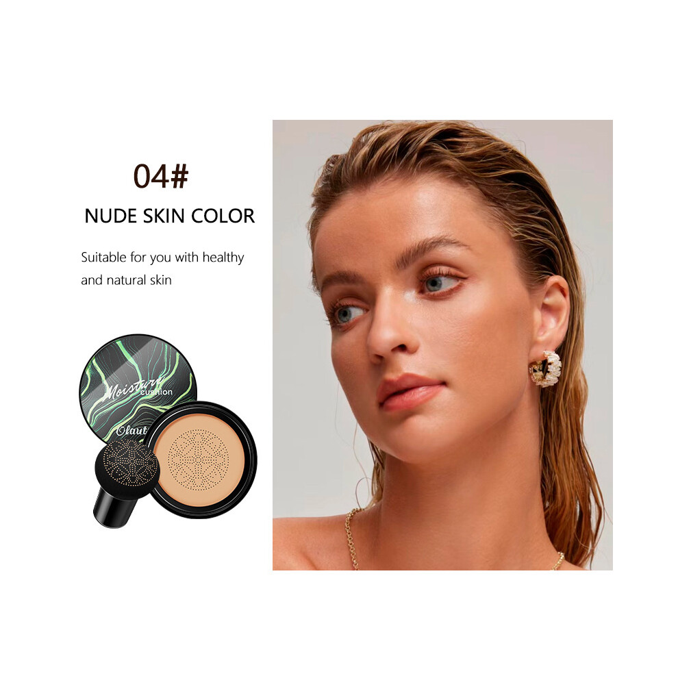 (04# NUDE SKIN COLOR) Mushroom Head Air Cushion CC Cream - Mushroom Head Foundation/Long Lasting Nude Matte Concealer