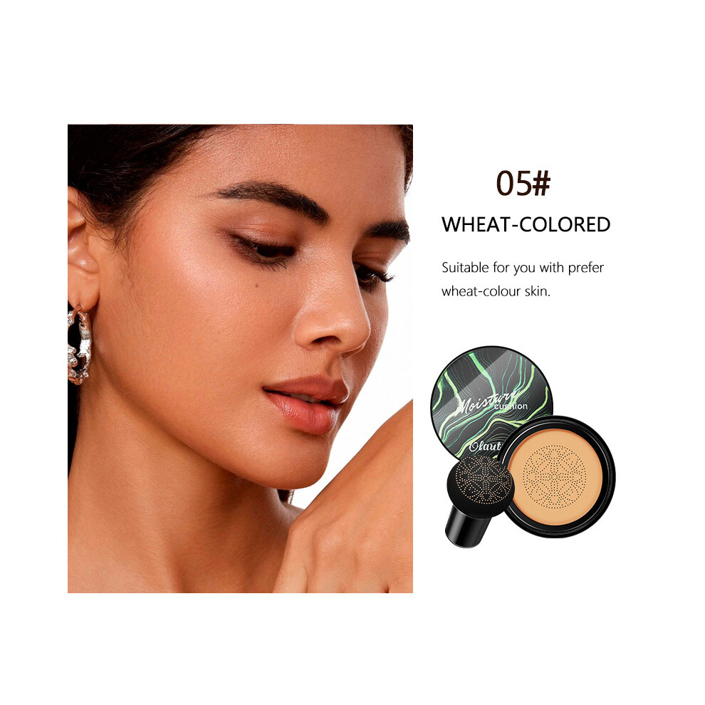 (05# WHEAT-COLORED) Mushroom Head Air Cushion CC Cream - Mushroom Head Foundation/Long Lasting Nude Matte Concealer