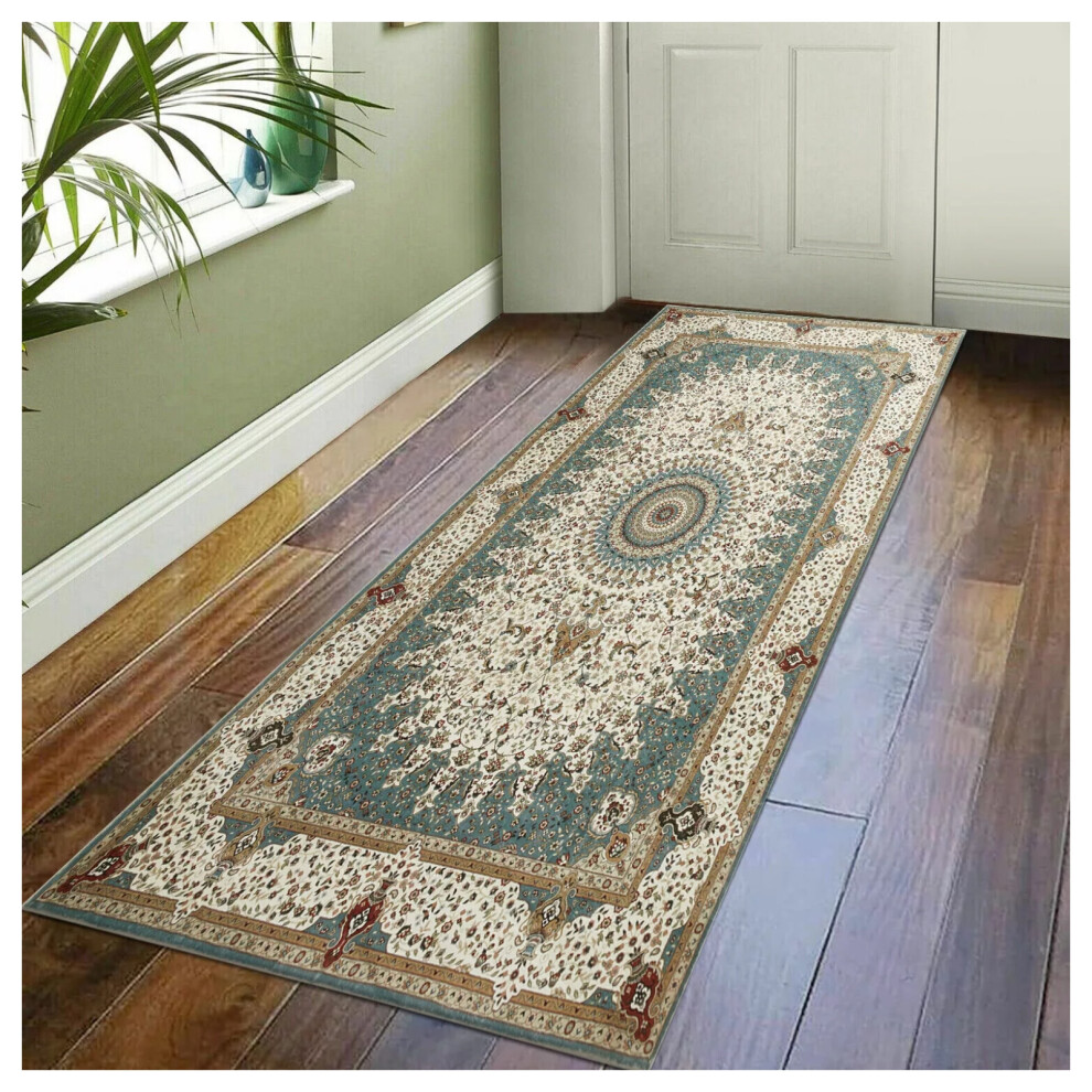 Imperial Rooms (80 Cm X 150 Cm (2Ft 8" X 5Ft)- Runner Rug., Willow- Cashmere Rug) Large Traditional Rugs Living Room Carpet Door Mat Green