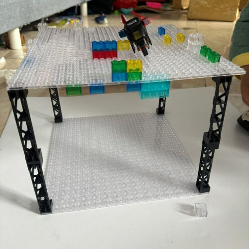 (comme sur la photo) Plaques de base double face 32 * 32 points Base de bloc de construction Moc à petites 1