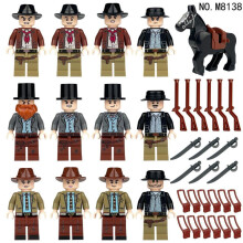 (comme sur la photo) 12 figurines d'action de cow-boy de la série de films, blocs de construction pour