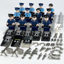 (comme sur la photo) 12 figurines d'action professionnelles de la série City Police, blocs de construction