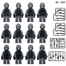(comme sur la photo) Série militaire Ghost Special Police Force Military Doll Building Blocks Toy