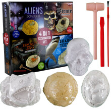 (Garçons) Le magasin de jouets magiques Kit d'excavation 4 en 1 Pirate Dinosaure Creuser Garçons Filles
