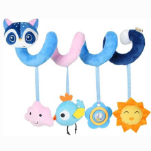 (bleu -50x30cm) Jouet d'activité en spirale, jouet en peluche confortable pour poussette, lit de bébé