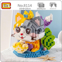 (comme sur la photo) Loz 8114 Animal World Mermaid Cat Princess Heart Crown Pet Doll Diy Mini Diamond