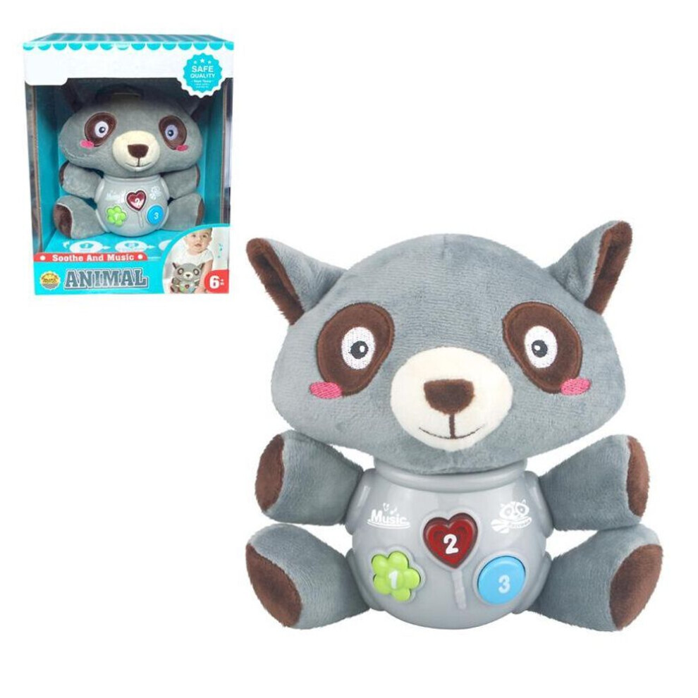 (gris foncé -15,7x15,5cm) Jouets en peluche pour bébés éléphants, jouets en peluche musicaux pour bébés