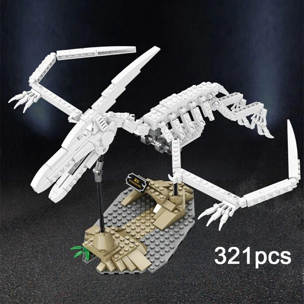 (comme sur la photo) Kazi Dinosaures Blocs de construction Fragments de fossiles Tyrannosaure Modèle