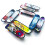 1 mini planche à roulettes créative en plastique pour doigts 5