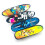 1 mini planche à roulettes créative en plastique pour doigts 3