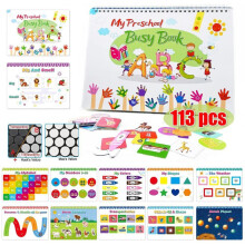 (comme sur la photo -28x20x1,7cm) Jouets Montessori préscolaires, nouvelle version du livre d'activités,