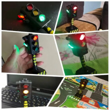Mini panneaux de signalisation routière avec son LED, jouets éducatifs pour enfants, parfaits