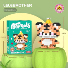 (Tigre intelligent - 150 pièces) Blocs de construction créatifs Animal intelligent Lion Hamster Pingouin