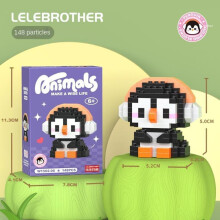 (Clever Penguin - 148Pcs) Blocs de construction créatifs Clever Animal Lion Hamster Pingouin Modèle
