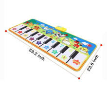 (comme sur la photo -135x58cm) Tapis de musique Clavier Piano Tapis de jeu Piste de danse Tapis de musique