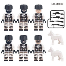 (comme sur la photo) 6 pièces M8060 Bonhomme de neige Figurine d'action militaire Commando fantôme Blocs