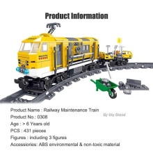 (comme sur la photo) Ensemble de construction de train de maintenance ferroviaire de la série Technical