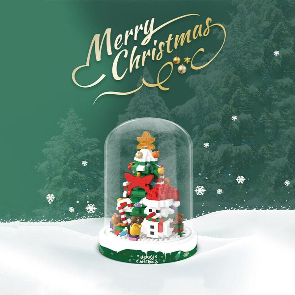 (Bonhomme de neige de Noël - 516 pièces) Cadeaux de Noël créatifs Arbre de Noël lumineux Élan Ours Bloc