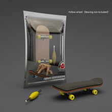 (jaune) Jouet créatif de skateboard à doigts Jouets de planche à doigts en bois