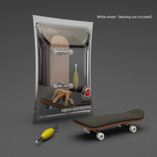 (blanc) Jouet créatif de skateboard à doigts Jouets de planche à doigts en bois