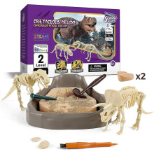 Science Can Archéologique Fossiles de Dinosaures Jouet Dinosaure Excavation Fossile Creuser Kit de Fouille