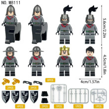 (comme sur la photo) 8 pièces Medieval Knight Warband M8111 Jouet de construction pour enfants