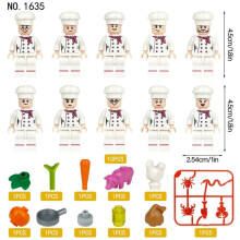 (comme sur la photo) 10 pièces 1635 Chef Figure-set Blocs de construction pour enfants
