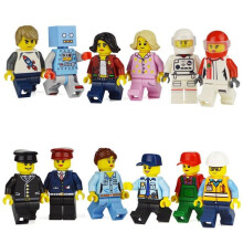 (comme sur la photo) 12 pièces City Series Astronaute Pilote de course Agriculteur Ingénieur de police