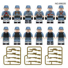M8035 12 poupées de construction assemblées de l'armée de la huitième route de la Seconde Guerre mondiale