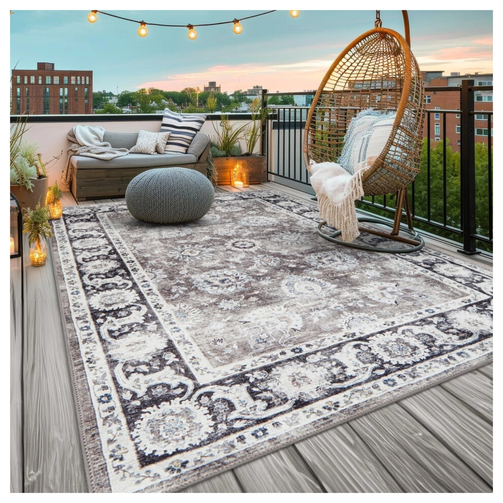 Imperial Rooms (200 Cm X 290 Cm (6.5Ft X 9.5Ft)- Large Area Rug/Carpet., Harmony- Cashmere Rug) Large Traditional Rugs Living Room Carpet Door Mat Brown
